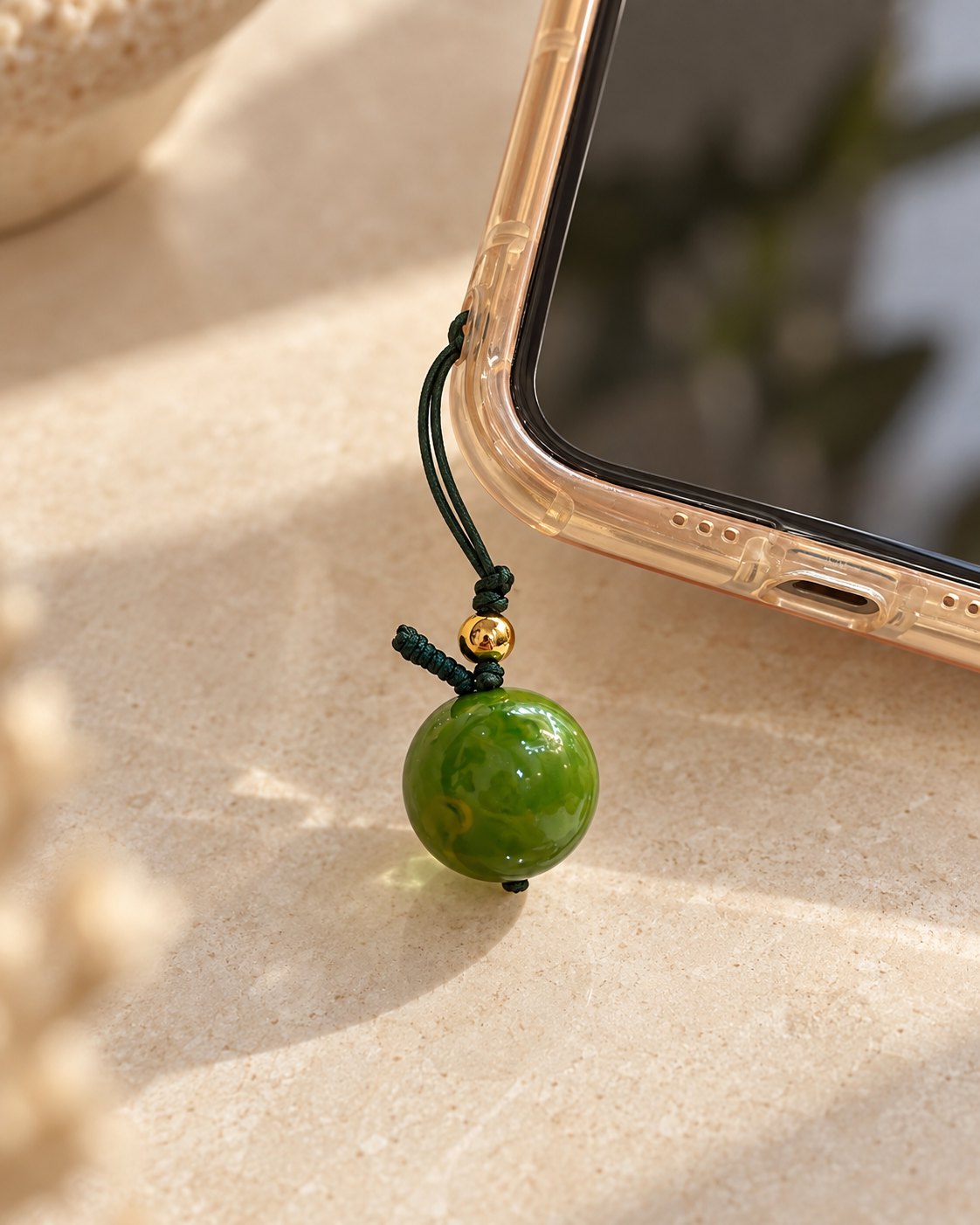 Jade Mist Resin Phone Charm