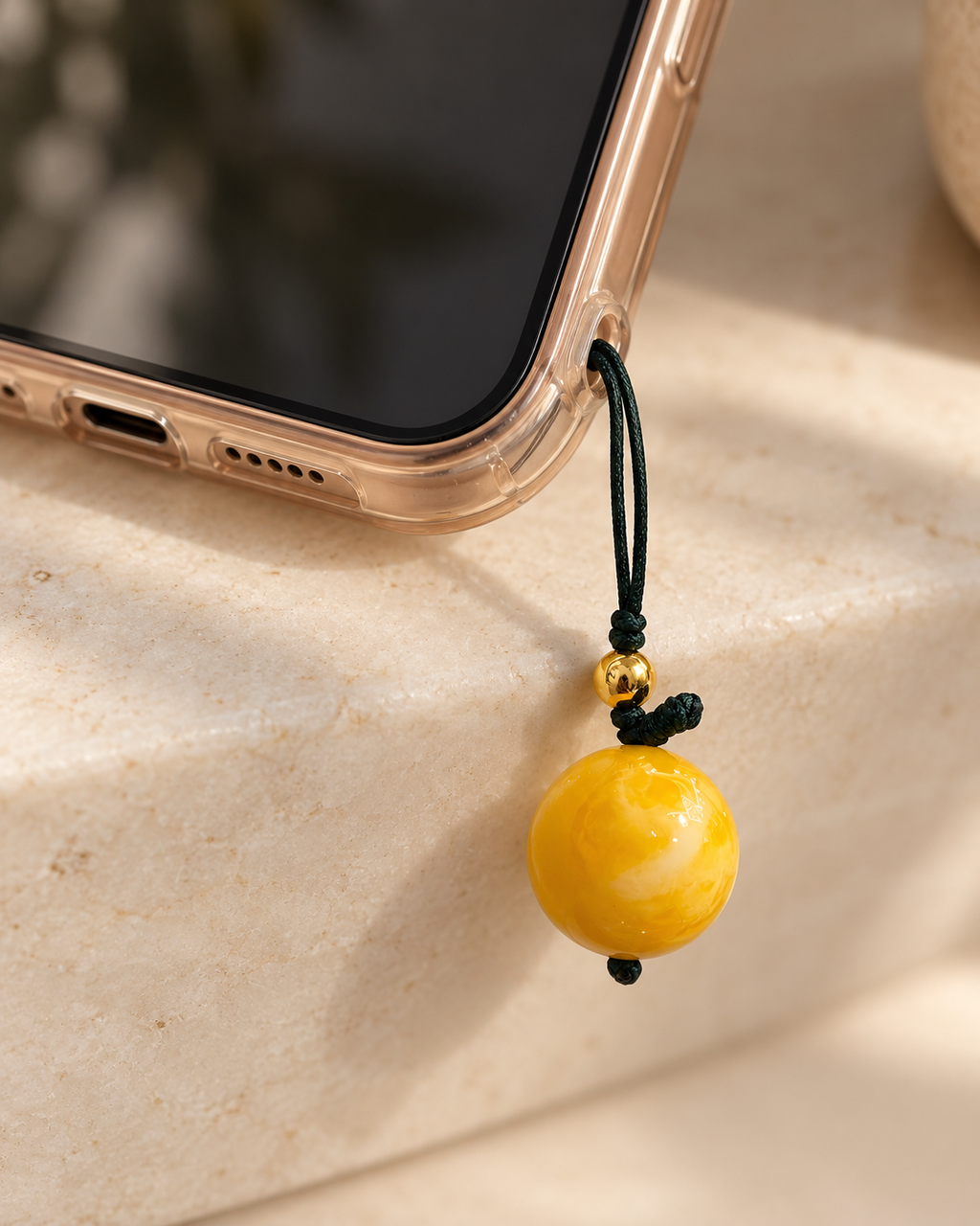 Honey Glow Resin Phone Charm