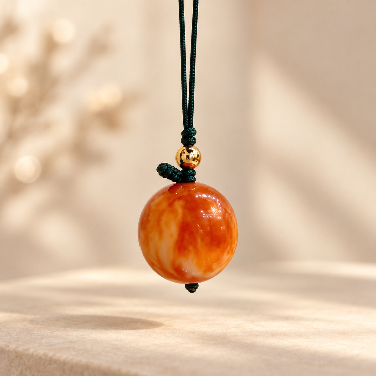 Sunset Amber Resin Phone Charm