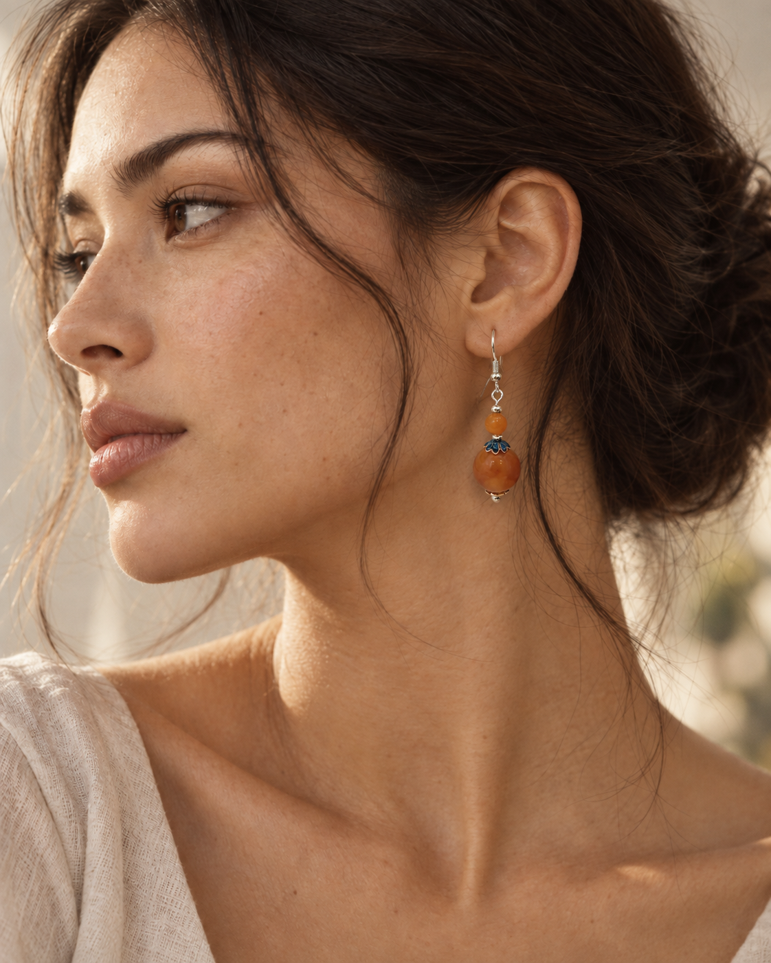 Honey Blossom Resin Drop Earrings