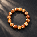Amber Mosaic Resin Bead Bracelet