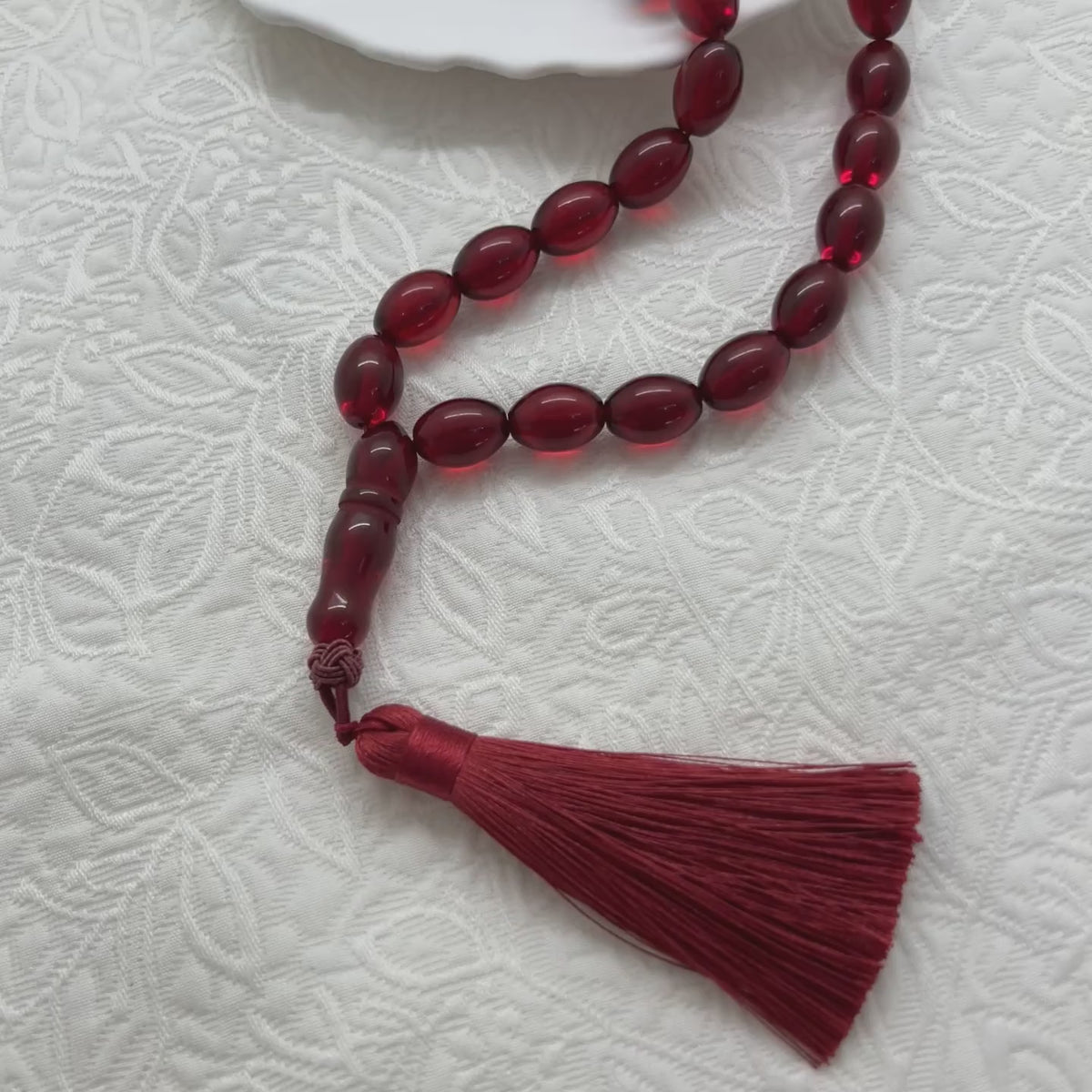 Ruby Red 33-bead Tasbih product video