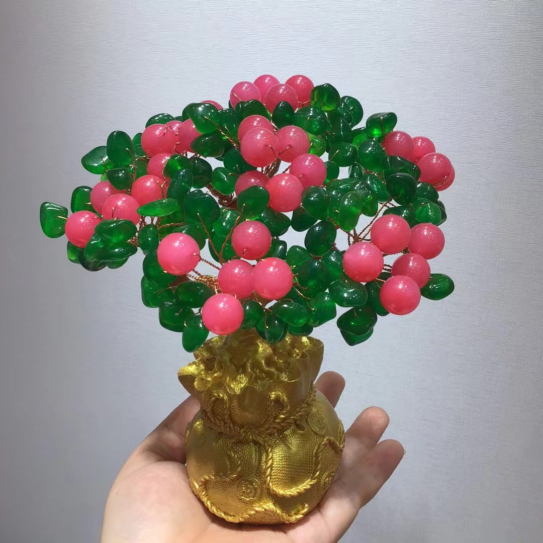 Pink Blossom Handmade Resin Money Tree