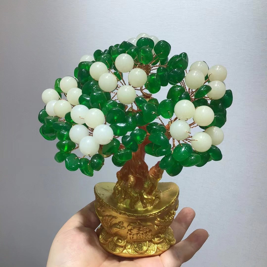 Ivory & Green Handmade Resin Money Tree