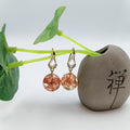 Rose Mosaic Resin Drop Earrings — one pair