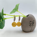 Golden Honey Resin Drop Earrings — one pair